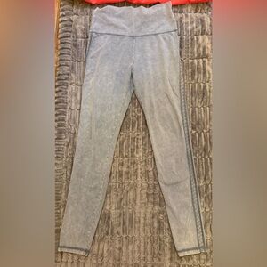 Aerie Mineral wash with lace side High rise leggings light bluish gray